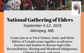 A poster about the National Gathering of Elders
