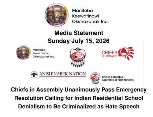 Chiefs in Assembly Unanimously Pass Emergency Resolution Calling for Indian Residential School Denialism to Be Criminalized as Hate Speech